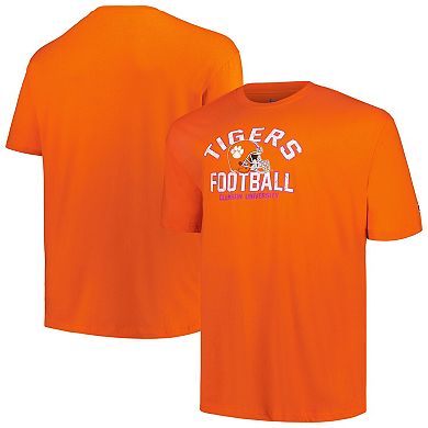 Men's Champion Orange Clemson Tigers Big & Tall Football Helmet T-Shirt
