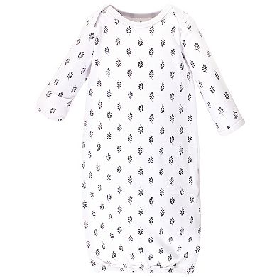 Baby Organic Cotton Long-Sleeve Gowns 3pk, Safari, Preemie Newborn
