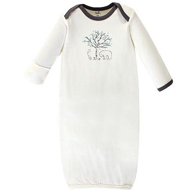 Baby Organic Cotton Long-Sleeve Gowns 3pk, Birch Tree