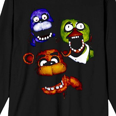 Men's Five Nights at Freddy's Group Portrait Long Sleeve Graphic Tee