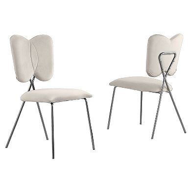 Best Quality Furniture Velvet Upholstered Dining Wingback Chair (Set of 4)