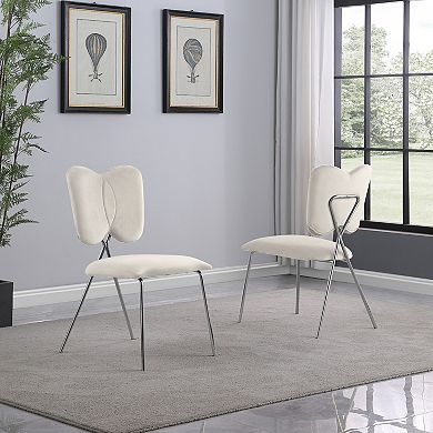 Best Quality Furniture Velvet Upholstered Dining Wingback Chair (Set of 4)