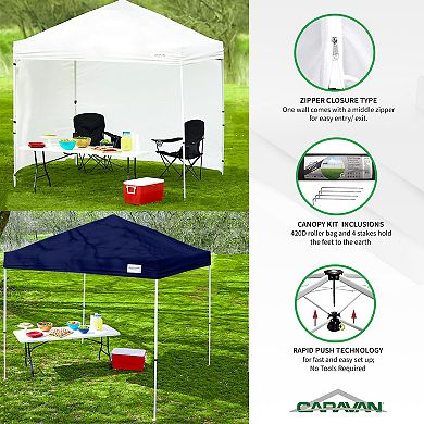 Caravan Canopy M Series Sidewalls & M Series Pro 2 Shade Tent w/Set of 4 Weights