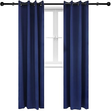 Sunnydaze Room Darkening Curtain Panel - Beige - 52 in x 96 in - Set of 2