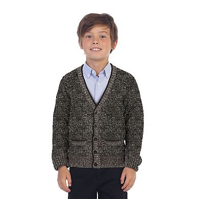 Gioberti Kids Cardigan Sweater With Soft Brushed Flannel Lining And Pockets