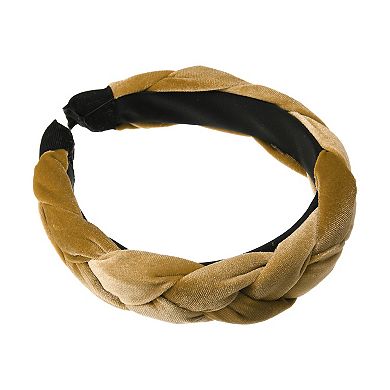 Thick Braided Velvet Headband Hairband for Women 1.2 Inch Wide