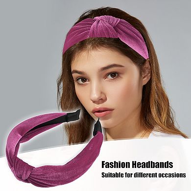 Velvet Knotted Headbands Hairband for Women 1.2 Inch Wide