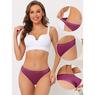 Women's Unlined Thong, Available in Plus Size, No-Show Breathable Underwear