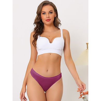 Women's Unlined Thong, Available in Plus Size, No-Show Breathable Underwear