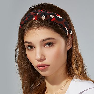 Leopard Pattern Knotted Headbands Women Hairband Hair Hoop for All Hair