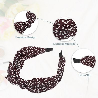 Leopard Spot Wide Bow Headbands Fashion with Bow Knotted for Girl Women
