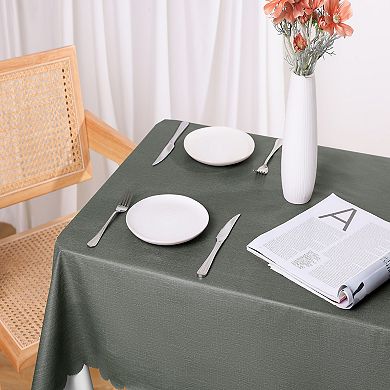 Rectangle Oil-proof Spill-proof Water Resistance Pvc Table Cover 1 Pc, 39" X 63"