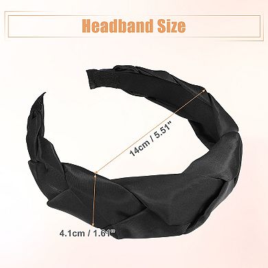 Solid Wide Headbands Non-slip Fashion 1.61inch Wide for Women