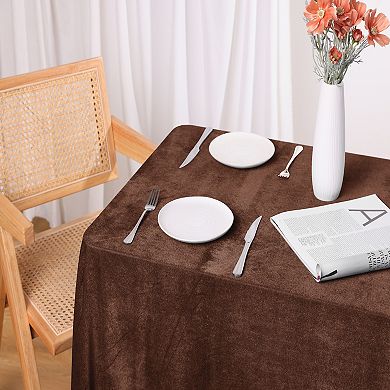 Rectangle Wrinkle Resistant Washable Polyester Table Cover 1 Pc, 71" X 85"