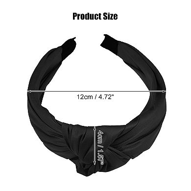 1 Pcs Faux Leather Knotted Headband Hairband for Women 1.57 Inch Wide