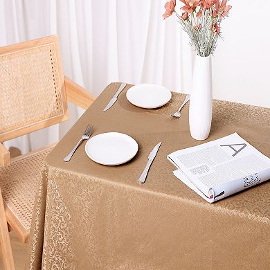 Rectangle Pvc Wrinkle-resistant Washable Suitable Restaurant Table Cover 1 Pc, 55" X 71"
