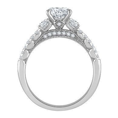 Diamond Medley 14k White Gold 1 1/2 Carat T.W. Lab-Grown Diamond Engagement Ring