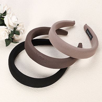 3pcs Fabric Wide Headbands Simplicity Design 1.18"