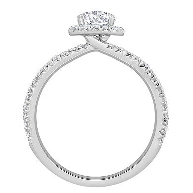 Diamond Medley 14k White Gold 1 3/8 Carat T.W. Lab-Grown Diamond Engagement Ring