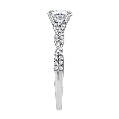 Diamond Medley 14k White Gold 1 1/5 Carat T.W. Lab-Grown Diamond Engagement Ring