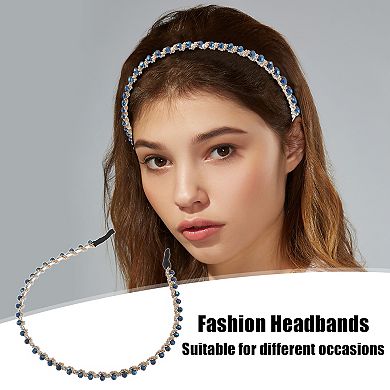 1pc Faux Crystal Hair Hoop Headbands Women Hairband 0.20 Inch Wide