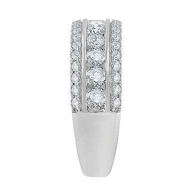 Diamond Medley 14k White Gold 1 1/2 Carat T.W. Lab-Grown Diamond Anniversary Ring
