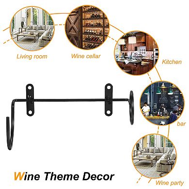 Spiral Wine Wall Holder 12Pcs, Wine Bottle Display Holder, Display Wall Storage Shelf Right