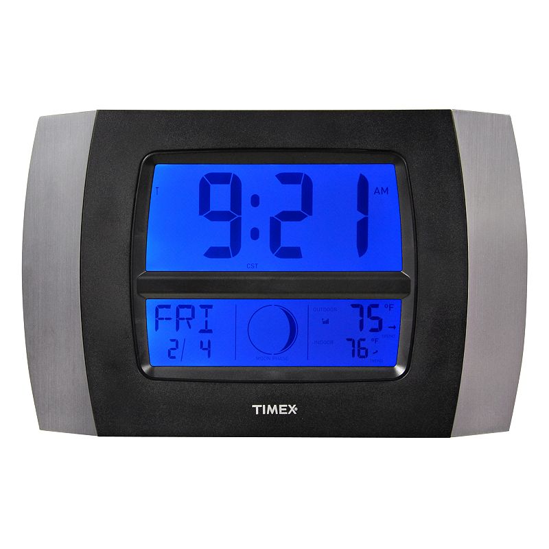 Timex Wireless Weather and Atomic Digital Wall Clock, Multicolor