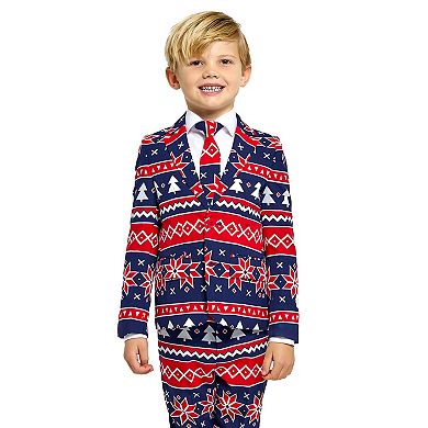 Boys 2-8 OppoSuits Nordic Noel Christmas Party Jacket, Pants & Tie Suit Set