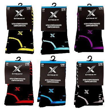 Sport Compression Socks for Men and Women Knee High - made for running, athletics, pregnancy and travel - 6 Pair