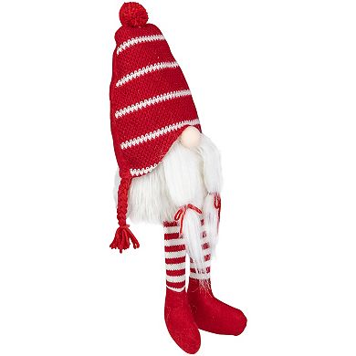 18-Inch Red and White Plush Tabletop Sitting Christmas Gnome Figure