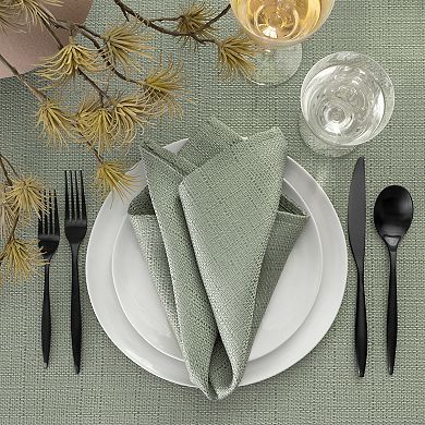 Elrene Home Fashions Laurel Solid Texture Water and Stain Resistant Napkins, Set of 4, 17"x17"