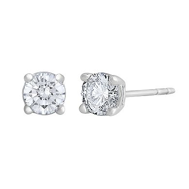 Diamond Medley 14k White Gold 1/4 Carat T.W. Lab-Grown Diamond Stud Earrings