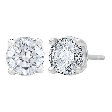 Diamond Medley 14k White Gold 1 Carat T.W. Lab-Grown Diamond Stud Earrings