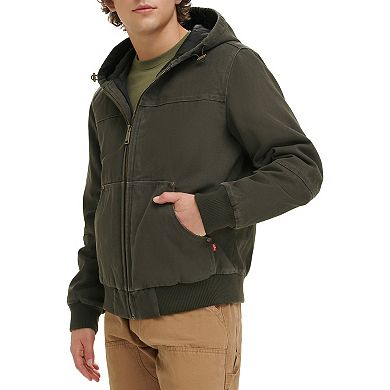 Men's Levi's Canvas Workwear Hooded Bomber Jacket