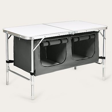 Height Adjustable Folding Camping  Table