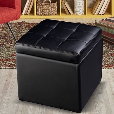 Ottoman Pouffe Storage Box Lounge Seat Footstools