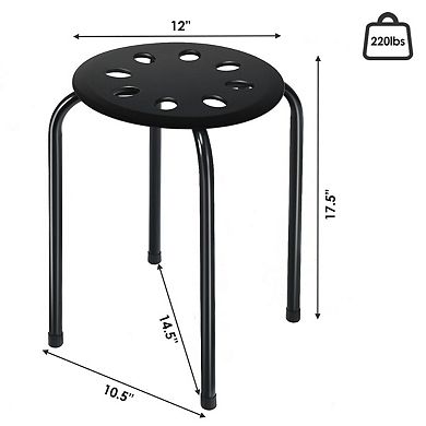 Set of 6 Portable Plastic Stack Stools