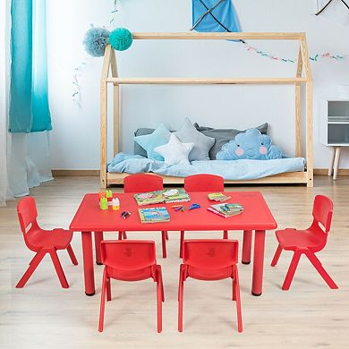 Kids Plastic Rectangular Learn and Play Table