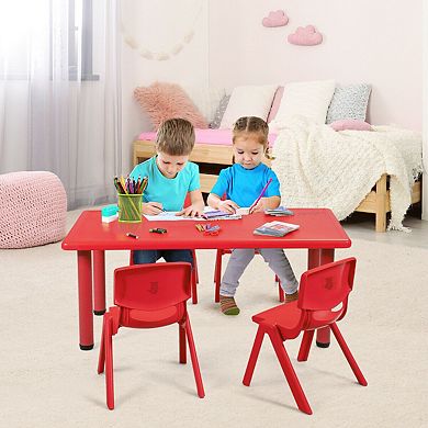 Kids Plastic Rectangular Learn and Play Table