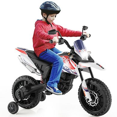 Aprilia Licensed Kids Ride On Motorcycle with 2 Training Wheels