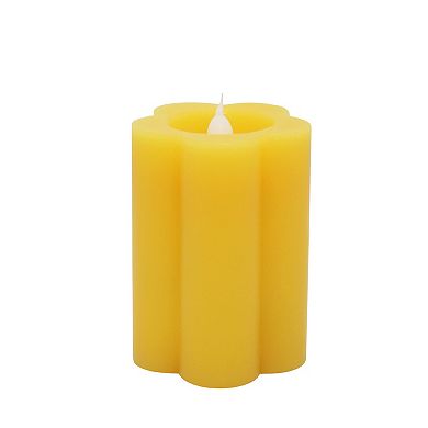 Sonoma Goods For Life Short Yellow Flower LED Candle