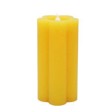 Sonoma Goods For Life Tall Yellow Flower LED Candle 