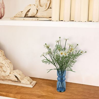 Sonoma Goods For Life White Cosmos in Glass Vase Floor Decor