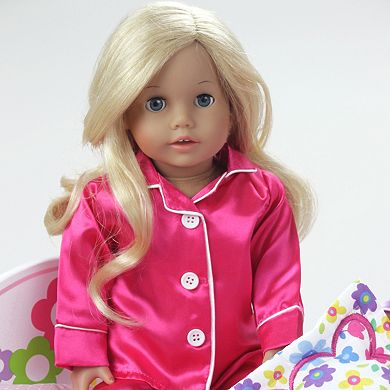 Sophia's   Doll  Satin Pajamas & Slippers