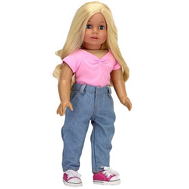 Sophia's   Doll  High Waist Retro Denim Jeans