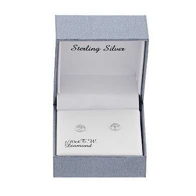 Sterling Silver 1/10 Carat T.W. Diamond Stud Earrings