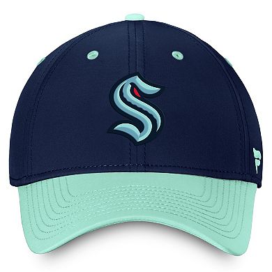 Men's Fanatics Branded  Deep Sea Blue/Light Blue Seattle Kraken Authentic Pro Rink Two-Tone Flex Hat