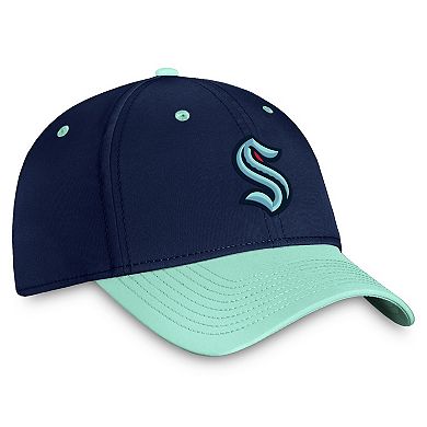 Men's Fanatics Branded  Deep Sea Blue/Light Blue Seattle Kraken Authentic Pro Rink Two-Tone Flex Hat