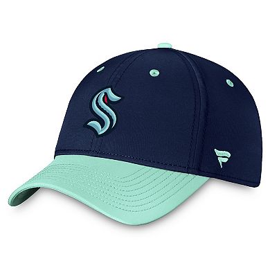 Men's Fanatics Branded  Deep Sea Blue/Light Blue Seattle Kraken Authentic Pro Rink Two-Tone Flex Hat